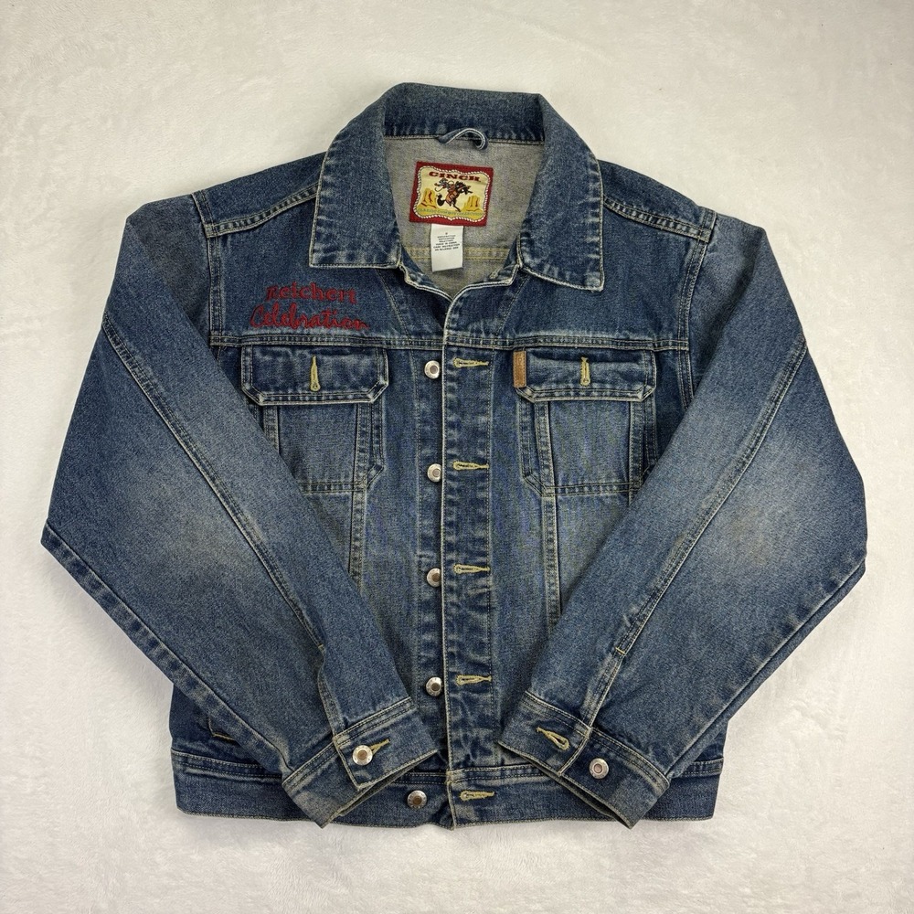 Cinch Denim Rodeo Jacket Men's S Embroidered Button-Down Cowboy Thick Jean